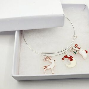 Christmas
Reindeer, Christmas Moon, and Christmas Stocking Charm Bracelet